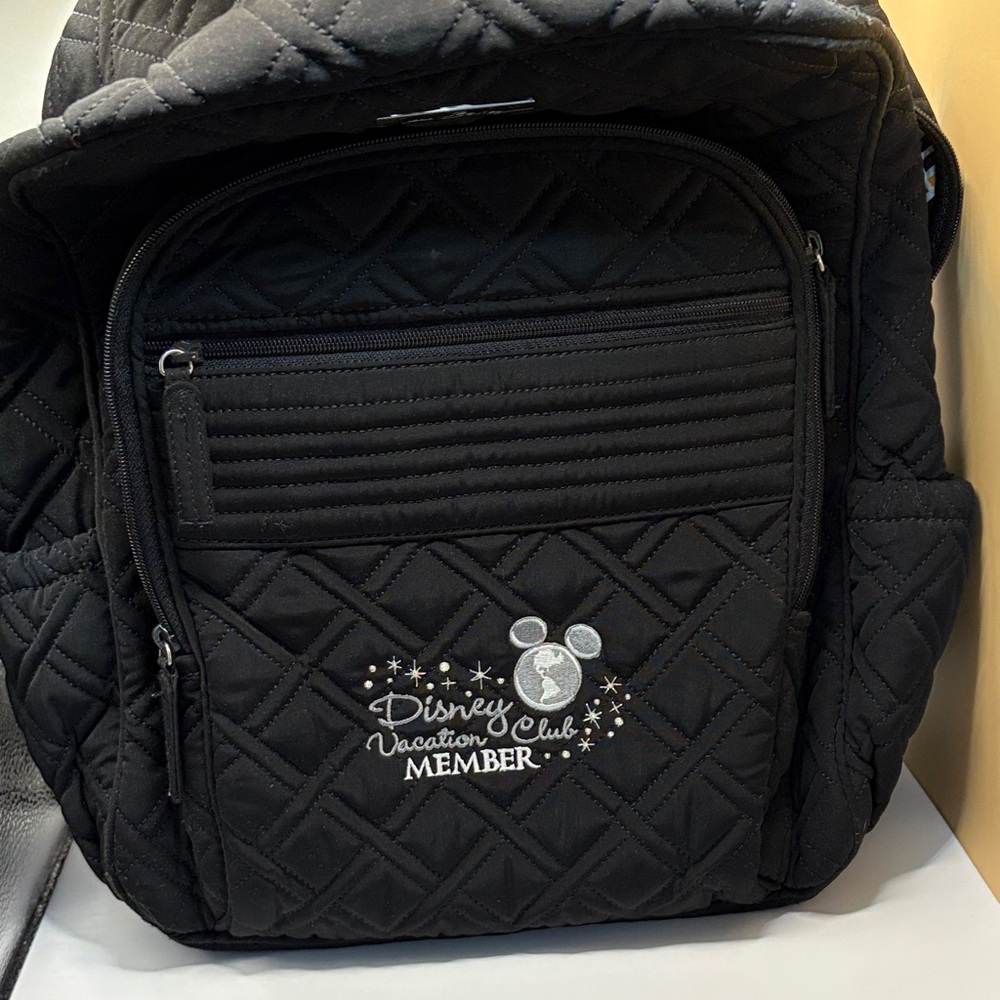 Vera Bradley Disney Quilted Black Backpack with Embroidery